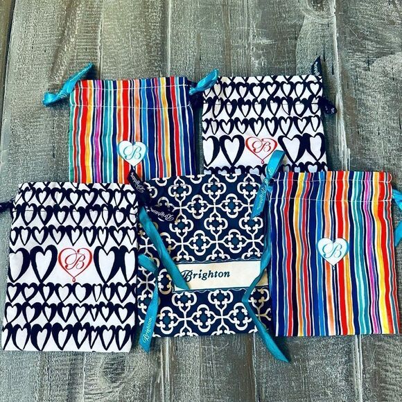 Brighton Jewelry Fabric Storage Gift Bags Bundle Lot - Picture 1 of 2